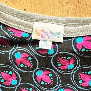 LULAROE Julia Blue Print Dress Size XL